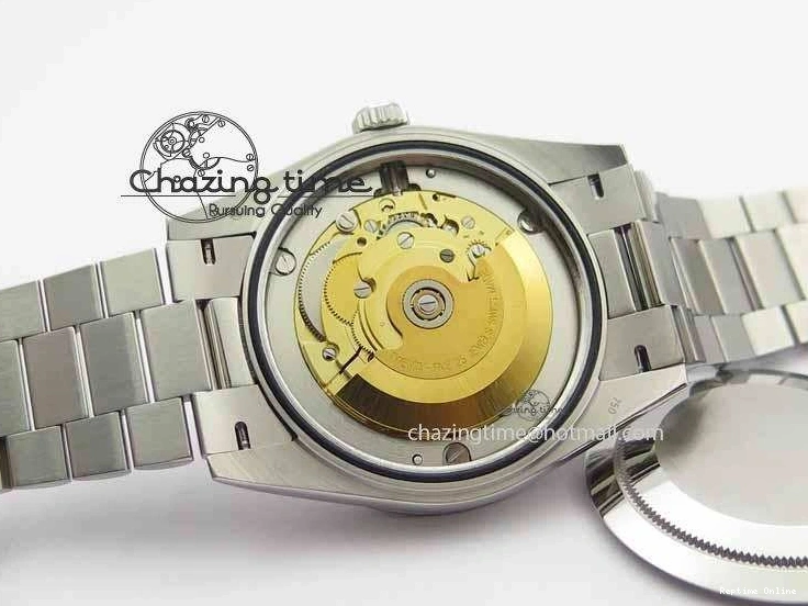 0126 TechFriendly Day Date 40mm SS BP Maker Best Edition Diamond Bezel Silver Dial On SS Bracelet ETA 3696